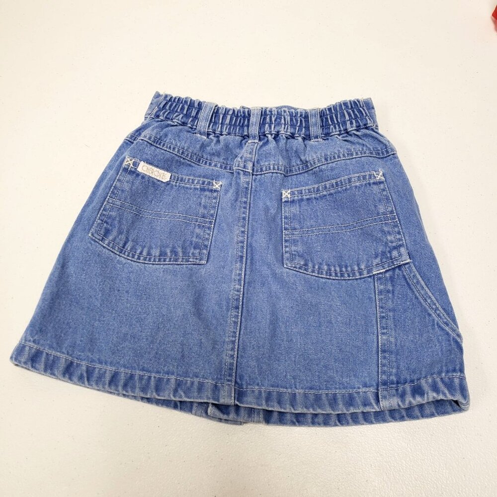 Cherokee Girls Blue Denim Skirt Size 6 - Picture 2 of 6